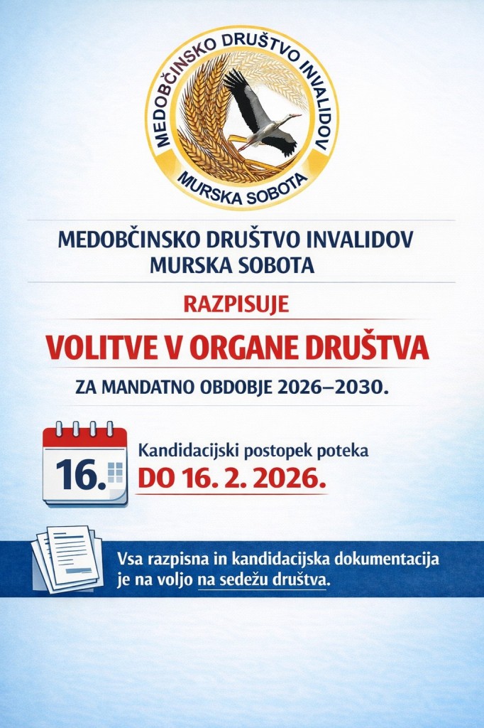 Volitve v organe društva za mandat 2026-2030